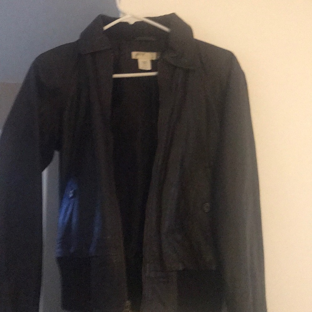 J crew bomber leather jacket